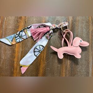 Pink Dachshund Bag Charm